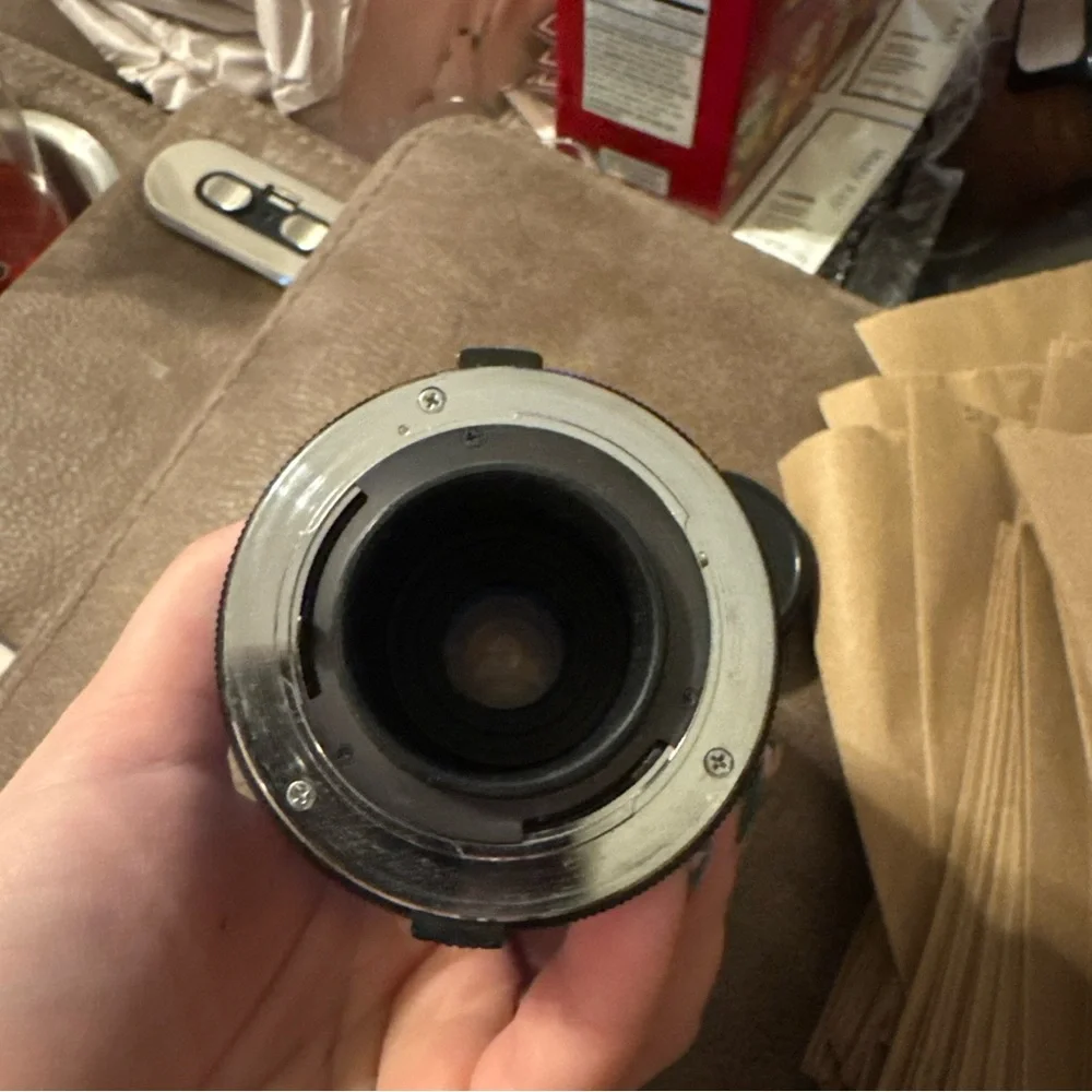 Black Telephoto Zoom Lens with Knurled Focusing Ring
